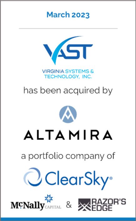 KippsDeSanto & Co. advises Altamira on its sale to VAST, a portfolio company of ClearSky